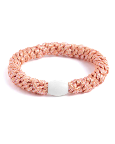 Banditz - Peach Glitter White bead
