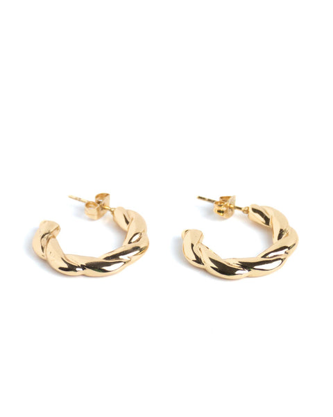 EARRINGS - Flat Twisted Hoopz