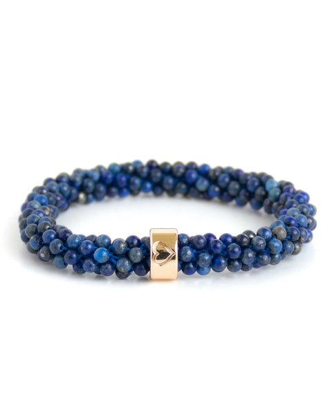 NATURAL STONE BEADZ - Lapus Lazuri (Gold)
