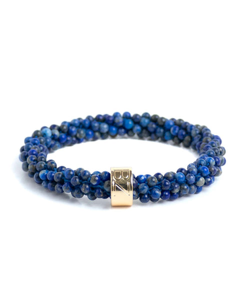 NATURAL STONE BEADZ - Lapus Lazuri (RVS Gold)