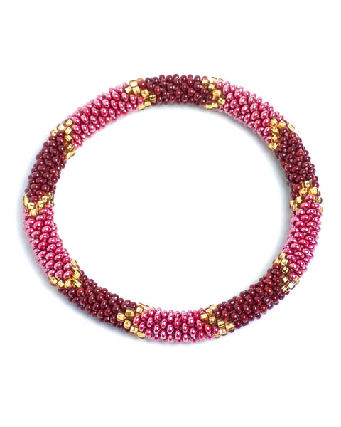 Nepal Bracelat - Bordeaux mulberry gold