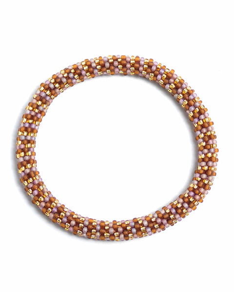 Nepal Bracelet - Bronze Gold Lila